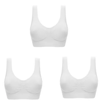 3pcs/lot Sexy Women Seamless Bra No pad Underwear Wireless Comfortable Active Plus Size Bralette Brassiere Bra