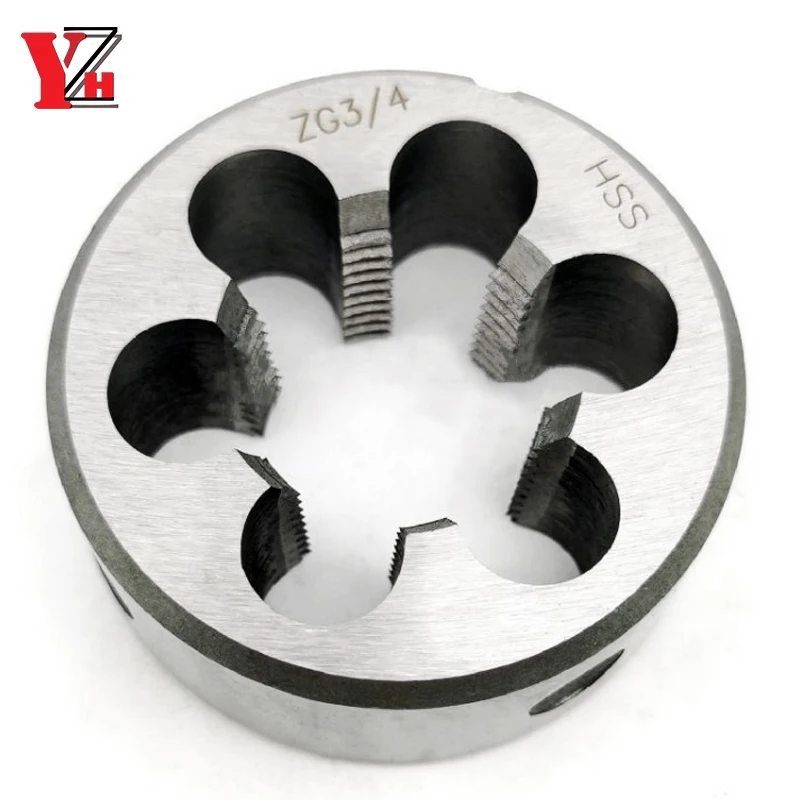 HSS 파이프 나사 다이 라운드 다이 G/ZG/R 우측 절삭 공구 합금강 G1/8 G1/4 G3/8 G1/2 G3/4 G1'' G2'' ZG1/2 R1/8 R1/4 R1/2