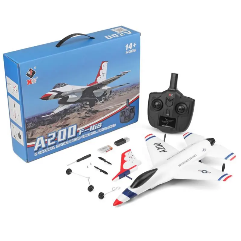 Wltoys WL XK A200 RC Airplane F-16B Drone Fixed Wing EPP Foam Remote Control Plane Aircraft Fighter Children Boy Toys Kids Gift 6
