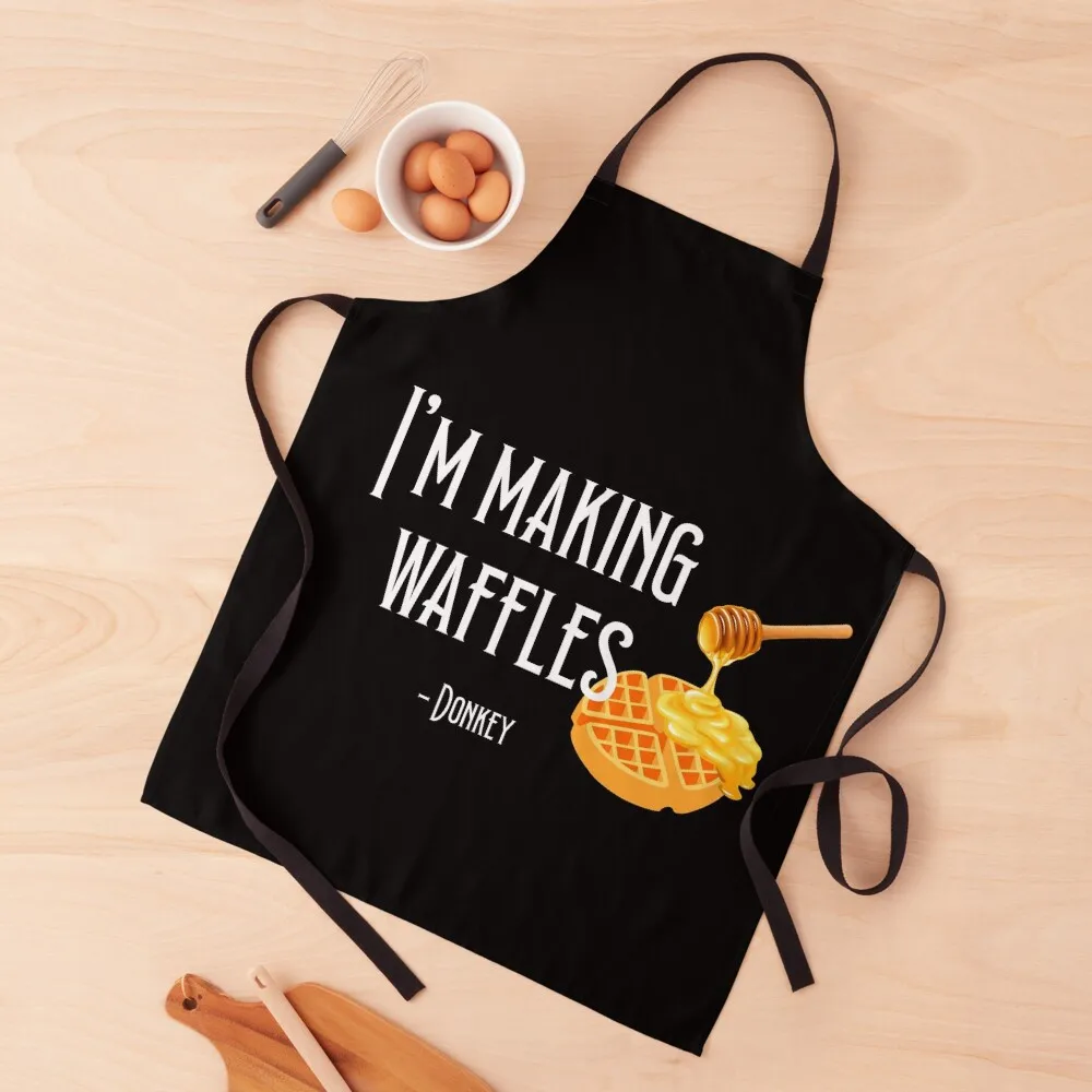 

I'm making waffles Donkey Apron christmas For Women Things For The Home Apron