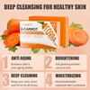 Lightening Carrot Soap for Skin Handmade Natural Bar Soap for Face and Body Whitening Oil Control Brightens Skin Shrink Pore 4