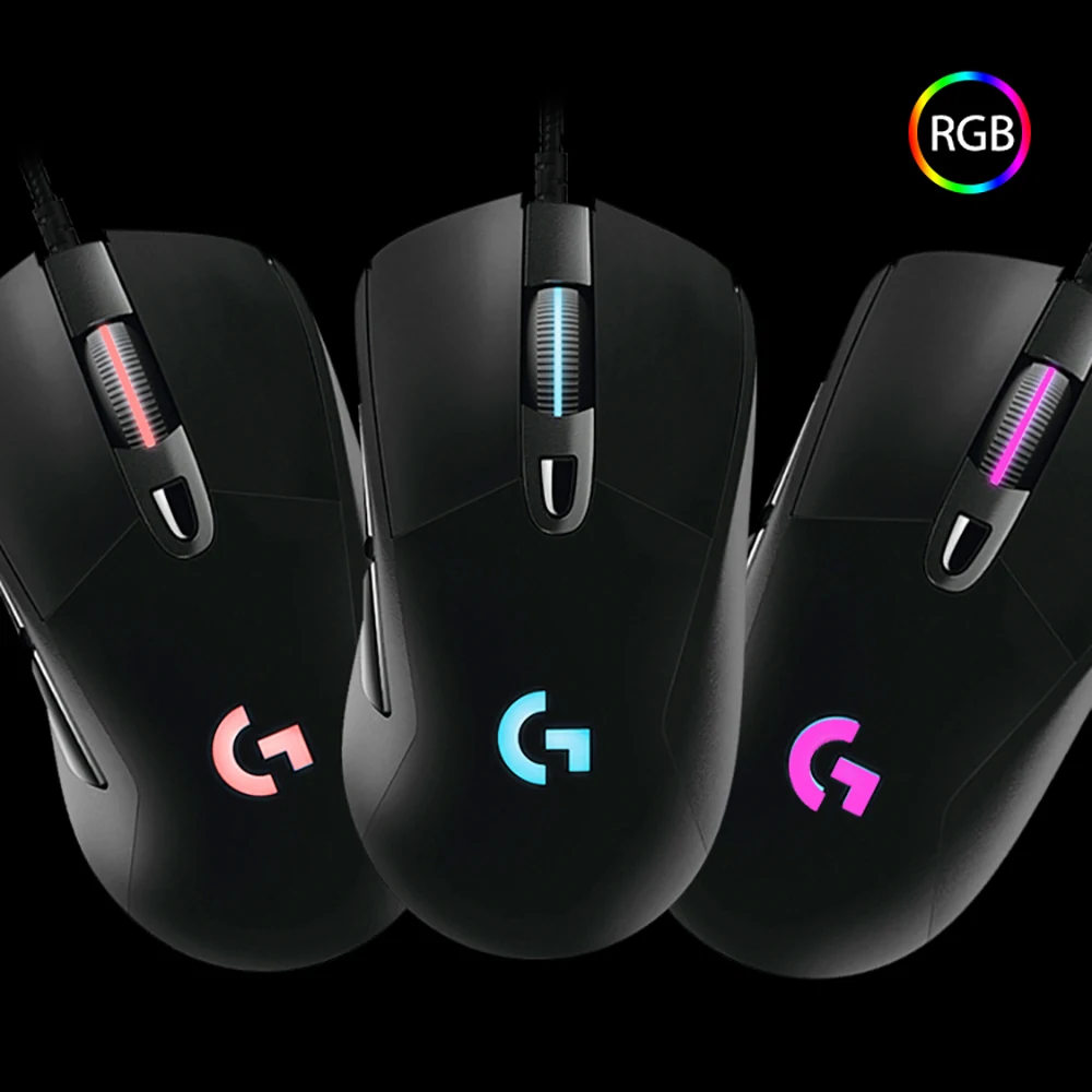 Logitech G403 HERO GAMING RGB Mouse Max 25600DPI Wired Mouse Sensor 25K Adjustable Office Mice Backlight
