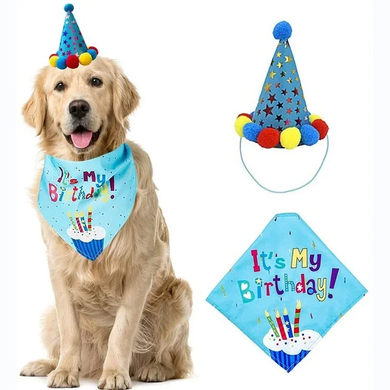 Pet festa di compleanno Banner Pull Flag cappello di compleanno cane zampa  palloncino Saliva asciugamano papillon puntelli per animali accessori per  animali domestici - AliExpress