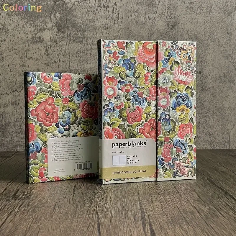 Paperblanks Hardcover Notebook, Pear Garden Wrap Address Book (Peking Opera Embroidery), Travel Journal, Daily Planner