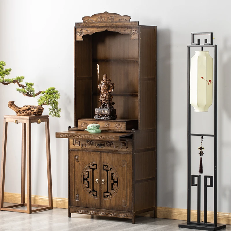 

Buddhist Niche New Chinese Standing Cabinet Shentai Cabinet Buddha Cabinet Wealth God Cabinet Buddha Platform Home Modern