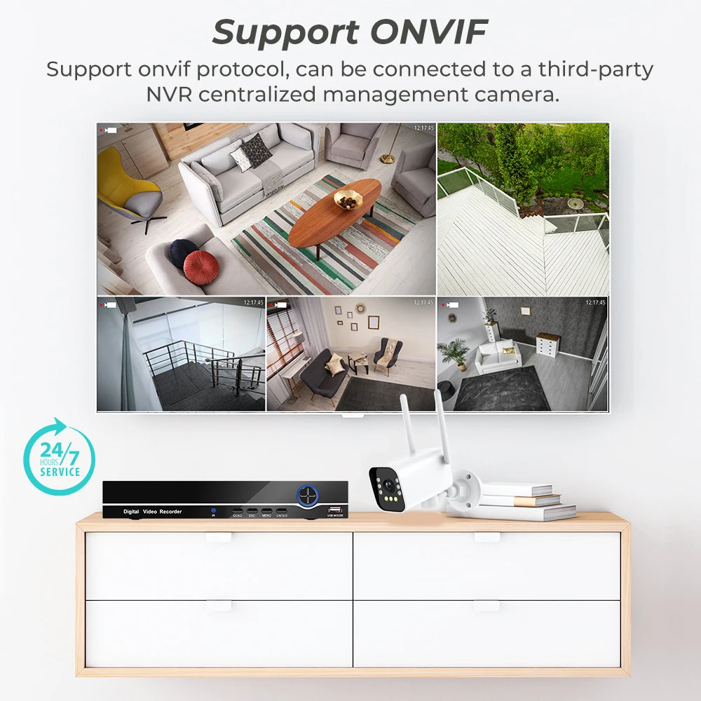 8MP 4K Outdoor Wifi PTZ Security Camera