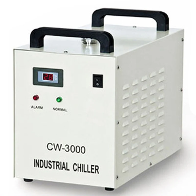 

CW-3000AG 9L Laser Engraving Machine Chiller Thermolysis Industrial Water Cooler 60W/80W CO2 Glass Tube CNC Spindle Cooling