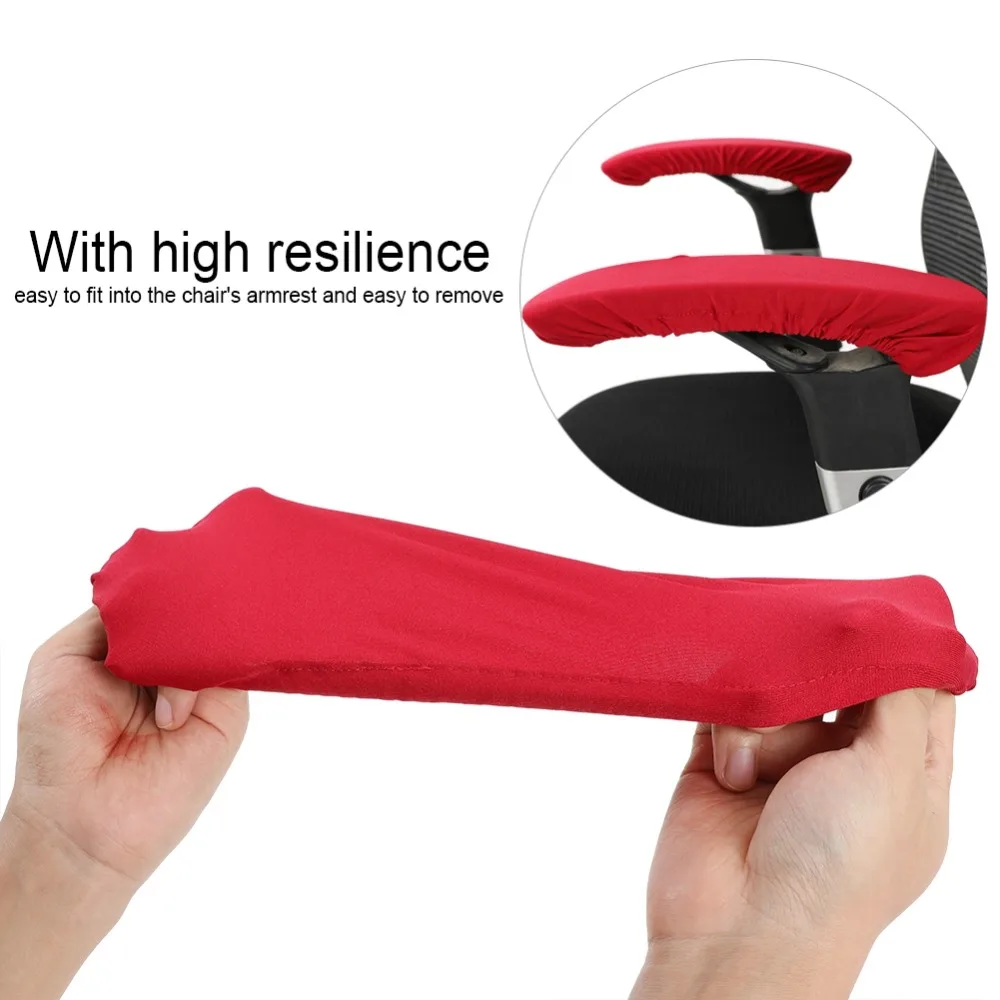Elastic Stretchable Armrest Covers - Set of 2, Breathable and Removable