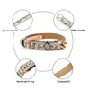 Adjustable metal buckle PU fabric dog/cat collar with snake/leopard pattern Suitable for small/medium-sized dogs 5