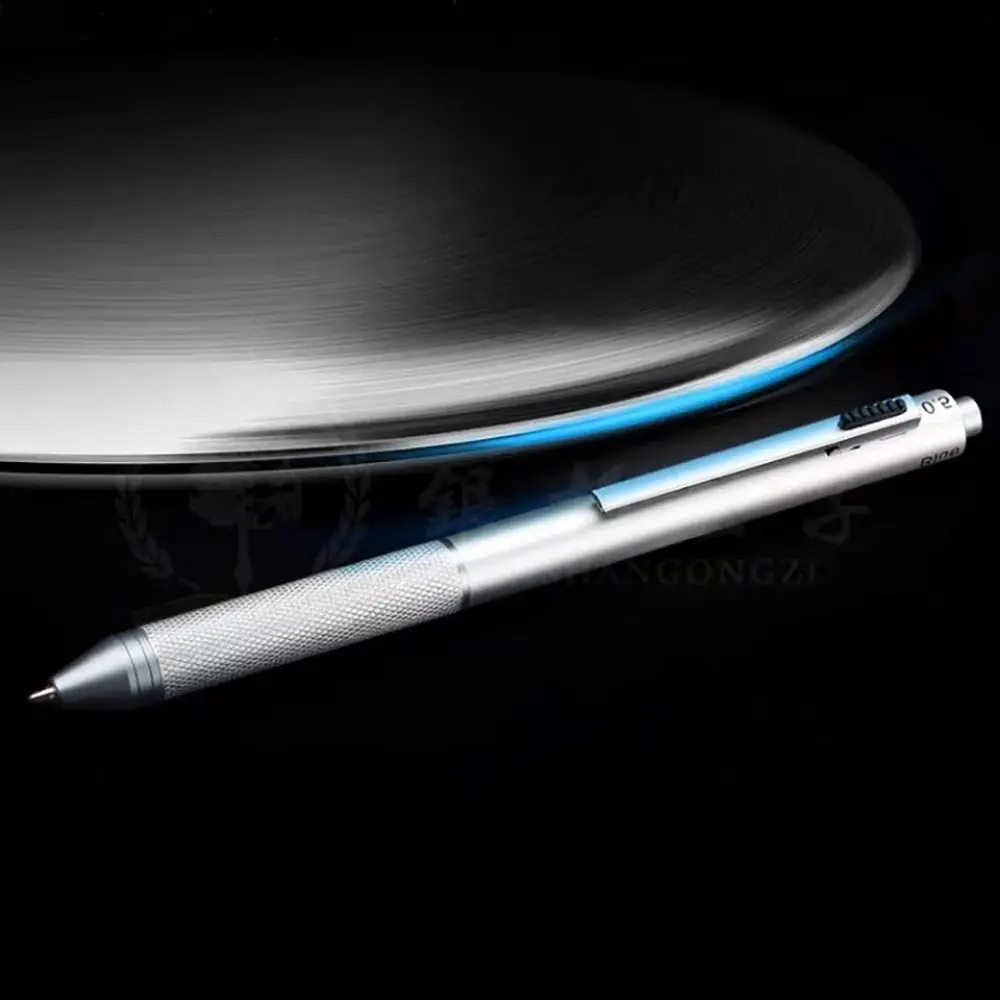 Drücken Sie Typ Hochwertiger Metall-Schwerkraftsensor-Stift 4 in 1 Drücken Sie Typ 3 Farben Kugelschreiber Druckbleistift Studentengeschenk – Detail 10