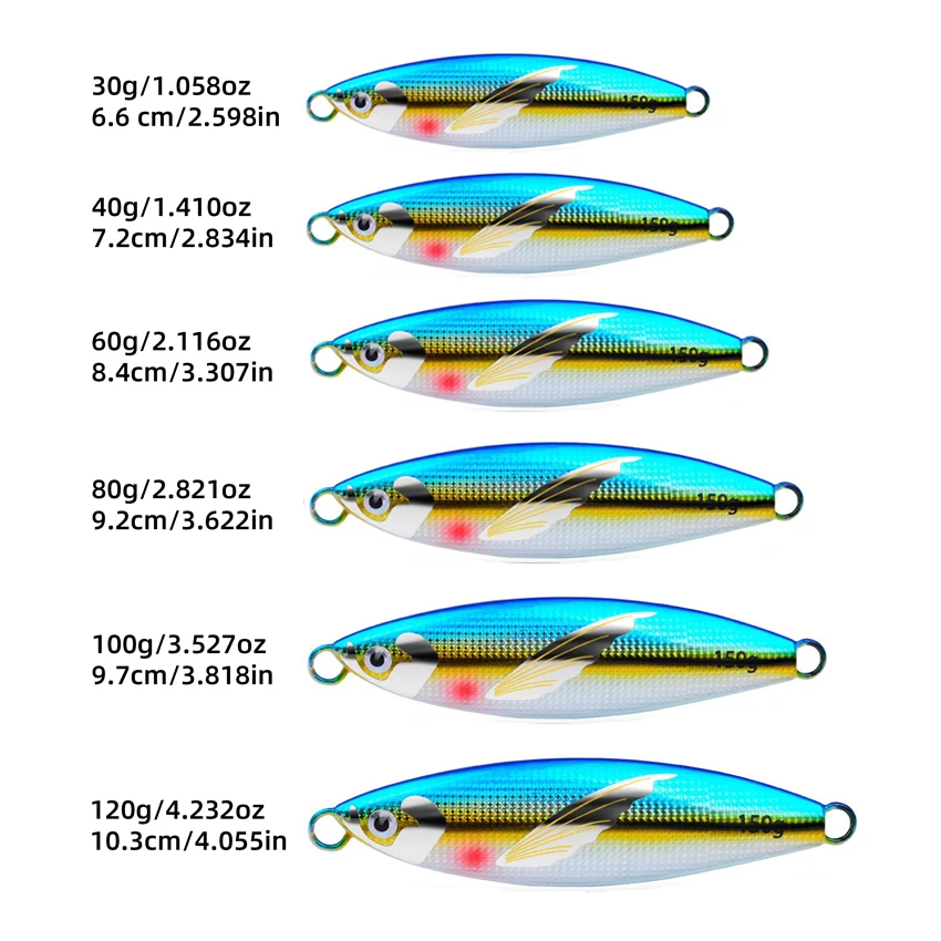 1 Pièces Pêche Gabarit En Métal Leurre De Pêche 80g 100g 120g 150g 200g Longue Fonte Coulant Rapide Leurres De P Che La Tra Ne Pour L Eau Sal E