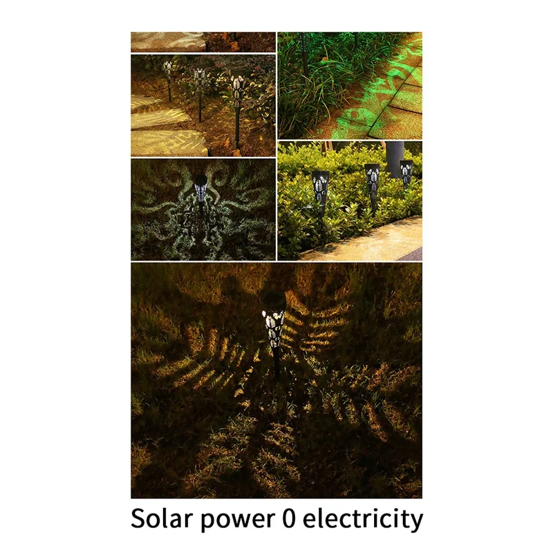 4 Pack Solar Lights for Outdoor Garden Path Patio Solar Garden Lights with Warm LED IP65 Weatherproof