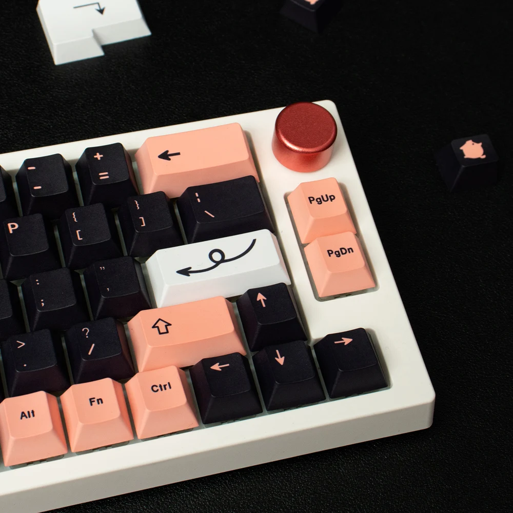 【Best SKU活动价 Guaranteed】 GMK keycap piggy powder black height PBT hot ...