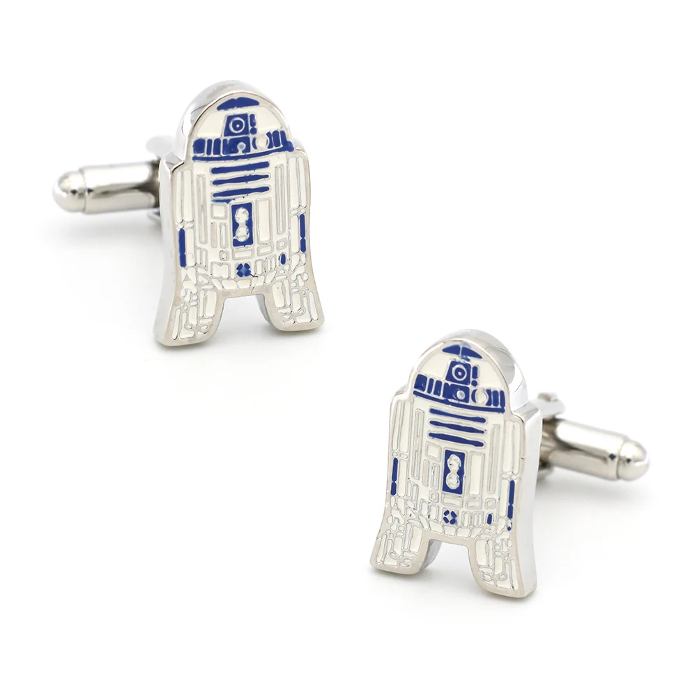 Igame Movie Cuff Links Colore Blu Robot Design Qualità Ottone Materiale Gemelli Per Uomo
