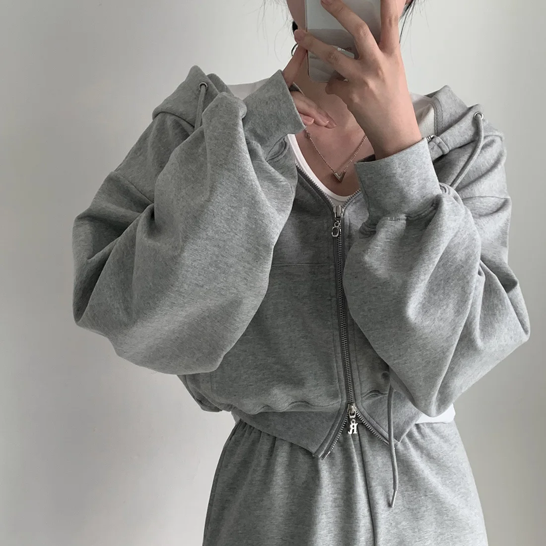 

6 цветов 2023 корейские женские осенние толстовки на двойной молнии пальто короткая куртка на молнии повседневные женские пальто Топы для женщин (D2774)