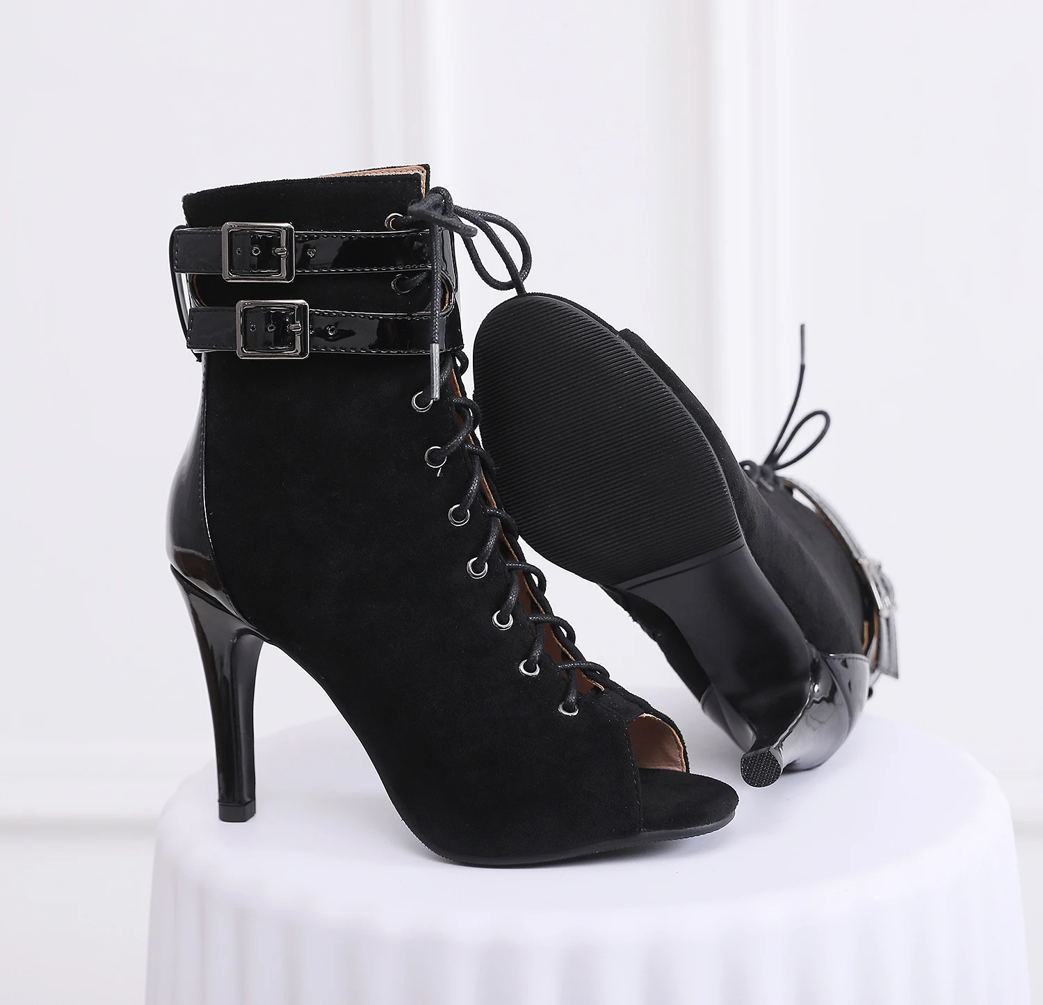 Boots Luxury Women's Comfy Breathable Prom Outdoor Latin Sexy For stilettos High Heels slippers Ballroom 2