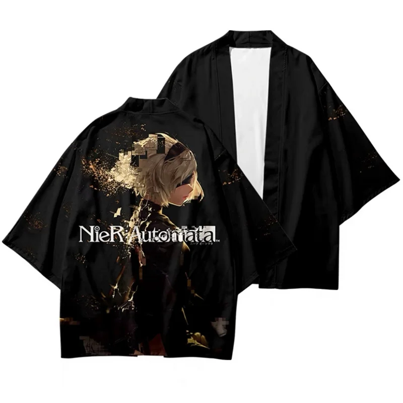 Japanese Kimono Japanese Kimono Cardigan Japanese Kimono Shirt Game NieR Automata Anime Haori Cosplay Kimono Women Men Asian Streetwear Cardigan Yukata