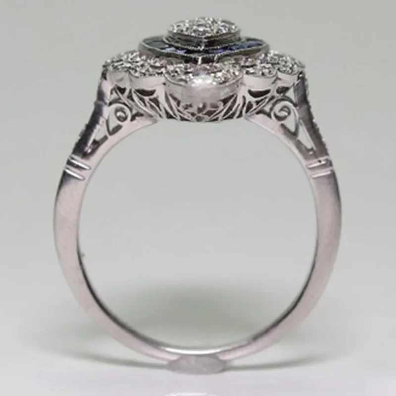 Milangirl Rings for Women Wedding Engagement Ring Silver Color Rhinestone Zirconia Crystal Ring Bague Femme Luxury Jewelry crystal rings,engagement rings,stone rings,fashion rings,fashion ring,wedding rings,finger rings