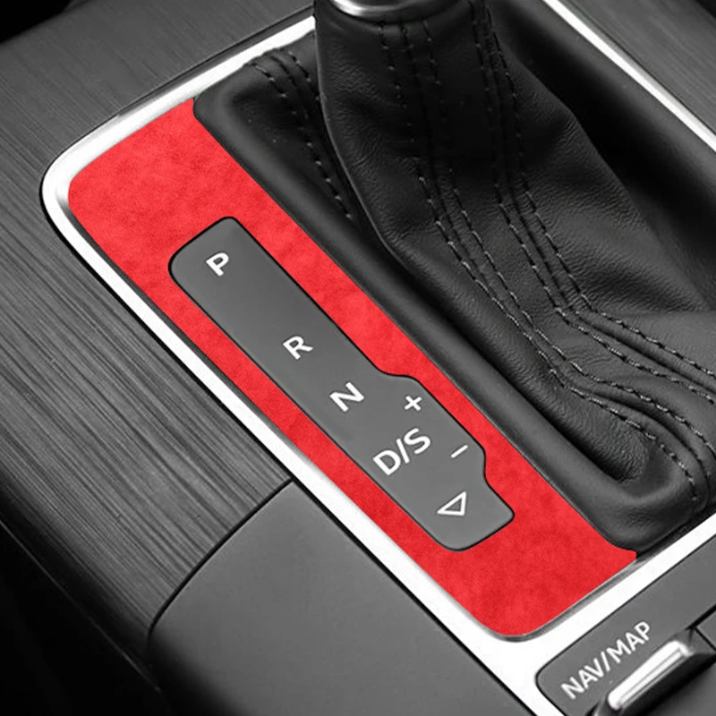 For Audi 8V A3 S3 (2014-2019) Sport Gear Shift Cover Panel Trim Frame Stickers Made of Alcantara Car Interior Tuning Accessories