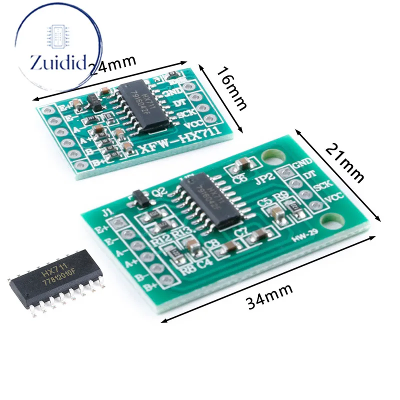 

HX711 Weighing Sensor Module AD Weight Pressure Sensor Mini Standard Dual-Channel Dedicated 24-bit Precision Module HX711 SOP-16