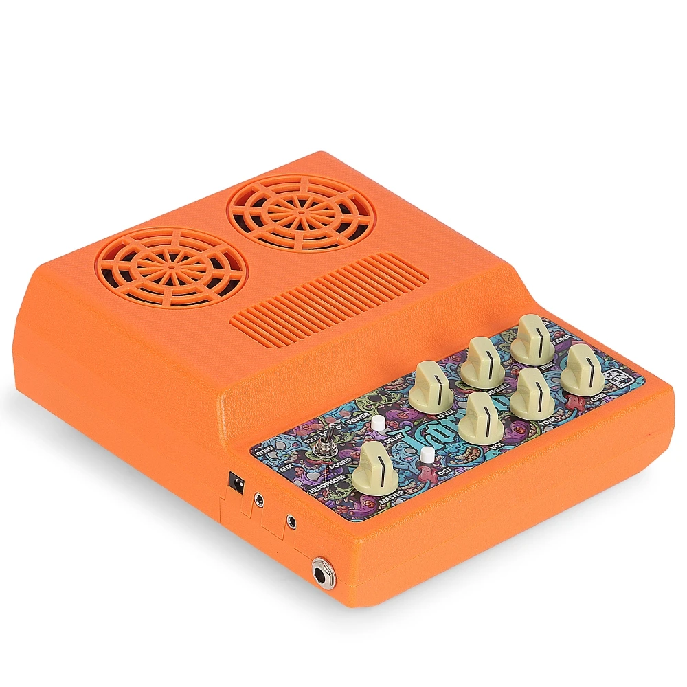 Caline Lorcan CA-100G Guitar Mini AMP Built-in Battery Electric Amplifier Speaker Distortion Delay Effect Power Supply