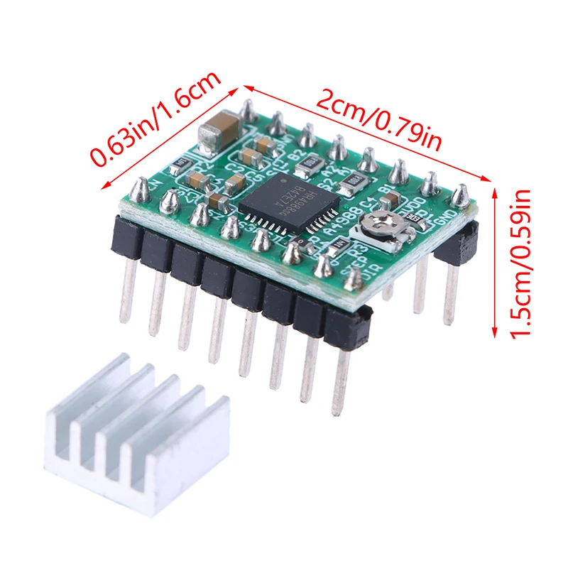 A4988 / DRV8825 Stepper Motor Driver Module 1Pc CNC 3D Printer Parts with Heatsink