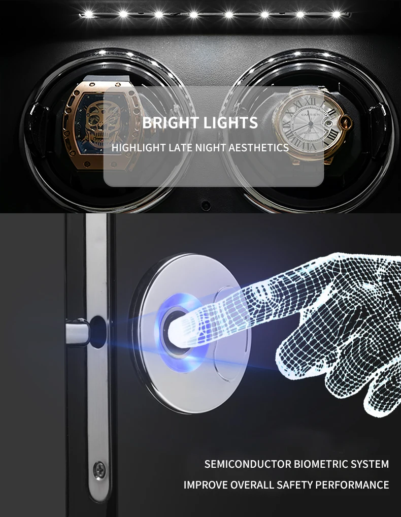 S0e8a73b8e4b64362a379276bd6a2acab3 Embers Mechanical Watch Winder Automatic Winding Wooden Watch Storage Box Fingerprint Safe With Jewelry Box