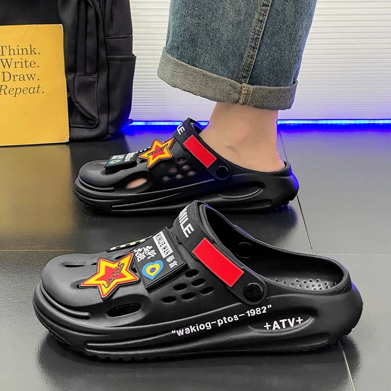 Big Size 38-47 Summer Clogs Sandals for Men New Trendy Original Design Men's and Women's Beach Slippers Garden Sandals Slides 4