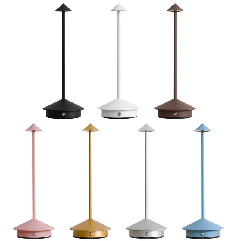Led Rechargeable Table Lamp Creative Dining Touch Hotel Bar Coffee Pina Light Lampada Da Tavolo Decorative Desk Lamp Type-C 5