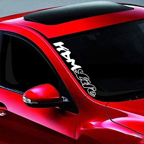 

For Graphics 20" KDM #3 Korean Racing Side Windshield Banner Car Sticker Truck Vinyl Decal Color: White