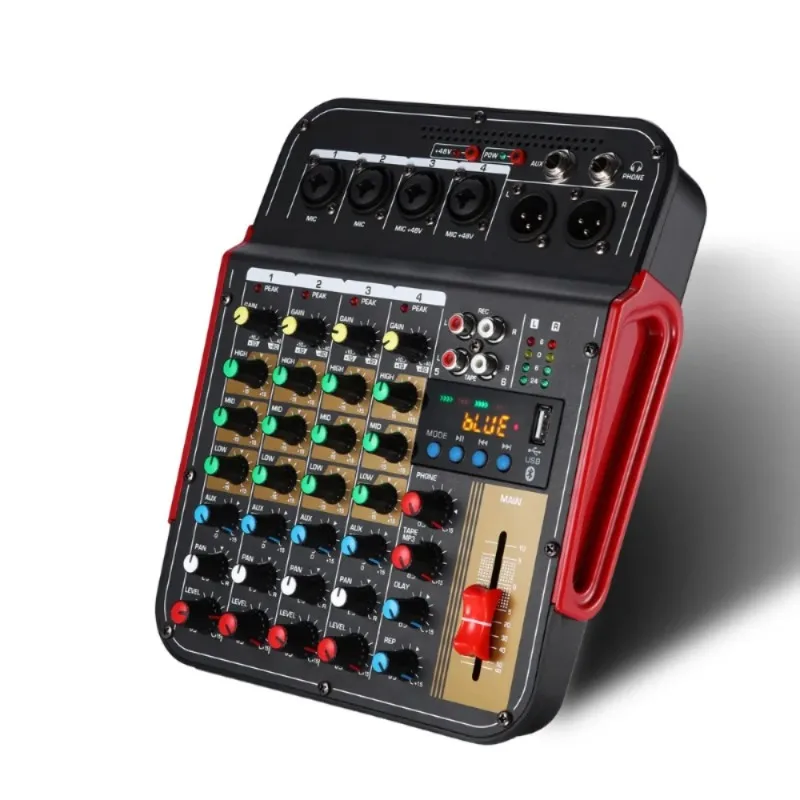 6channelMixerforOutdoorMeetingsUSBBluetoothReverbProcessorLiveSingingUsingSound