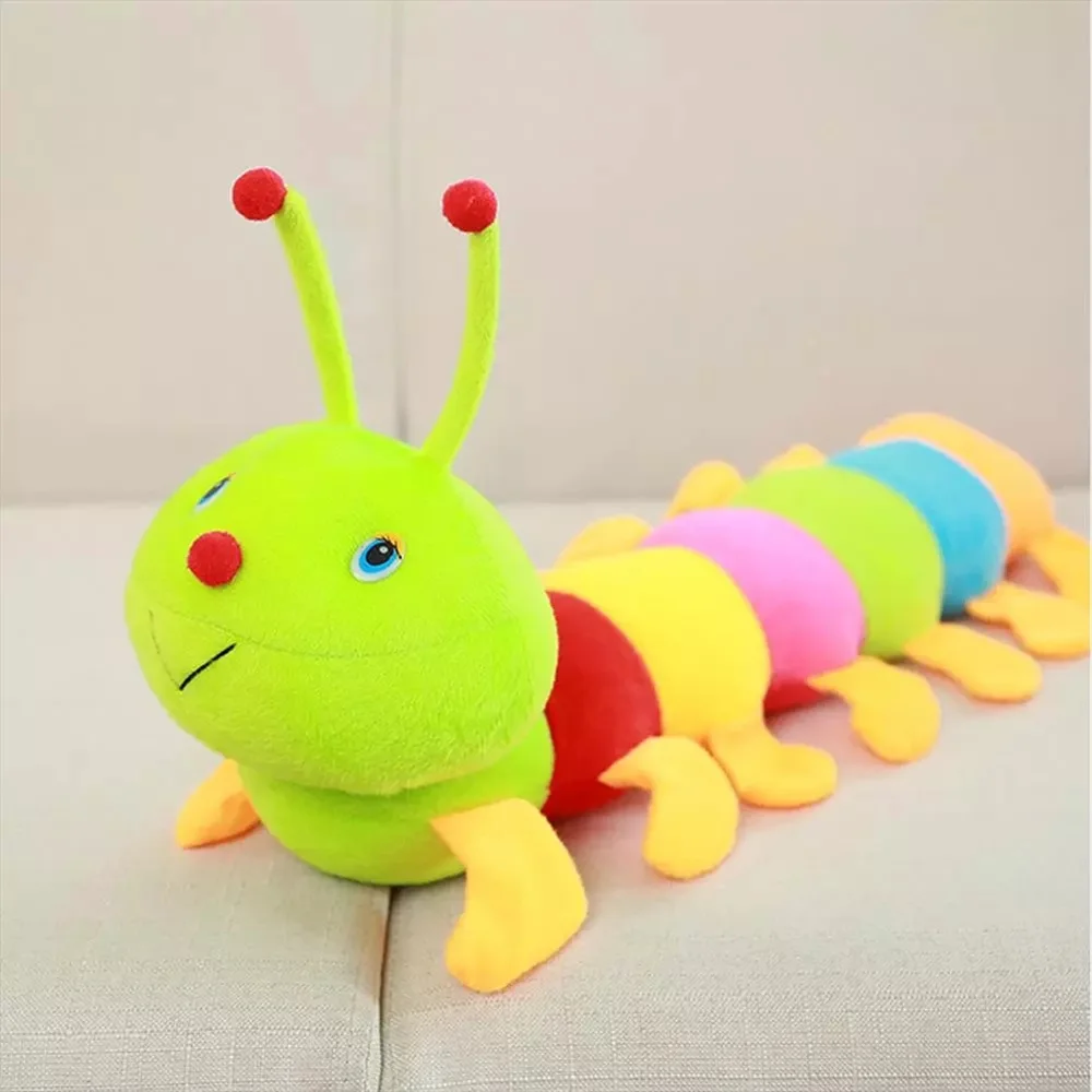 50CM Cute Cotton Inchworm Soft Cotton Birthday Gift Caterpillar Toy Stuffed Insects Stuffed Toys Children Doll miqieer spring boys breathable sports shoes winter children plush warm caterpillar sneakers soft non slip kids running shoes