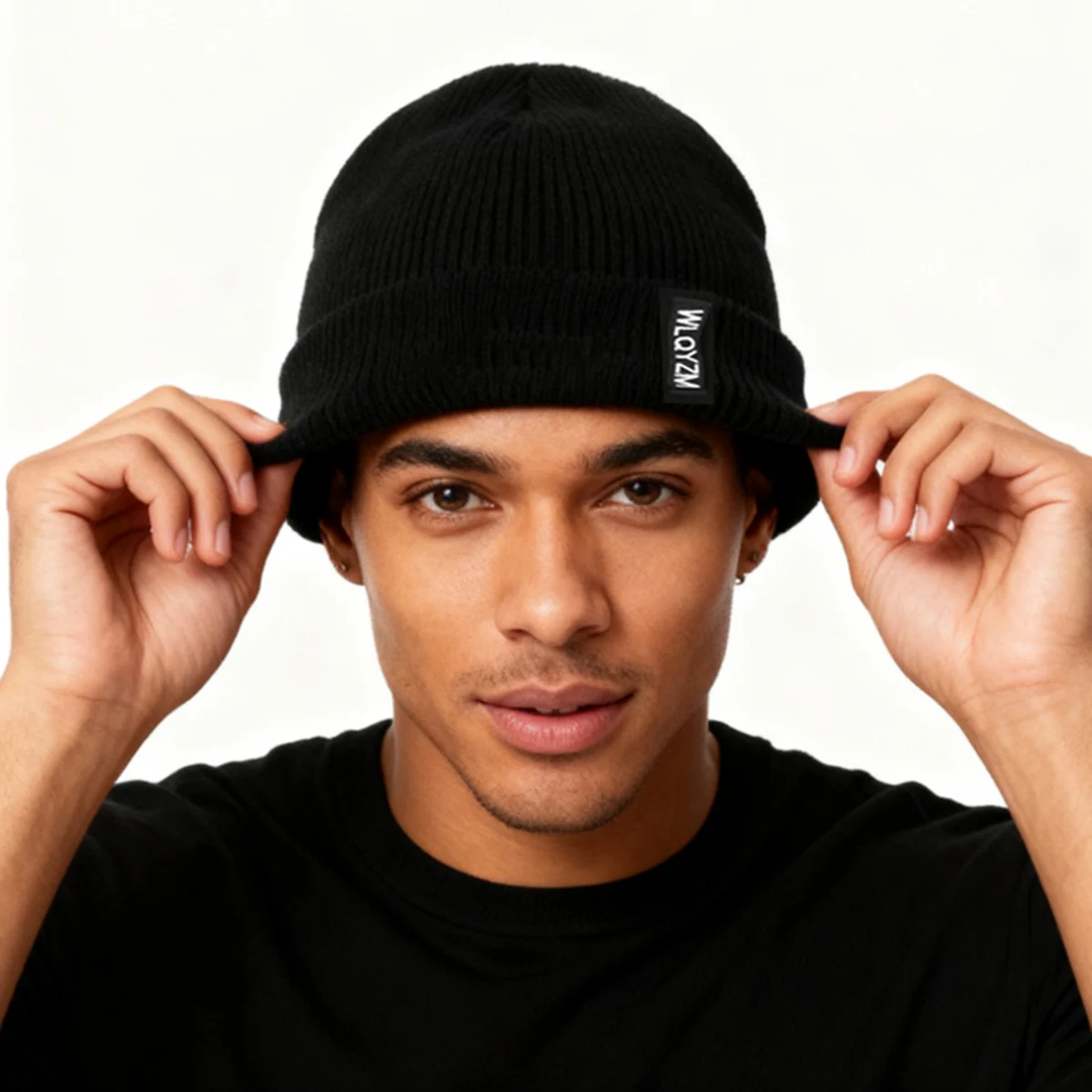 Korean Style Autumn and Winter Knitted Hat for Men, Vintage Embroidered Letter Hip-Hop Warm Knit Hat for Women, Trendy Cold Weather Hat for Sports and Outdoor Activities