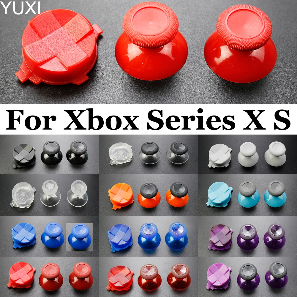 

YUXI For Xbox Series X S Controller Cross Direction Keys D-Pad Button 3D Analog Thumb Sticks Grip Joystick Cap ThumbSticks Cover