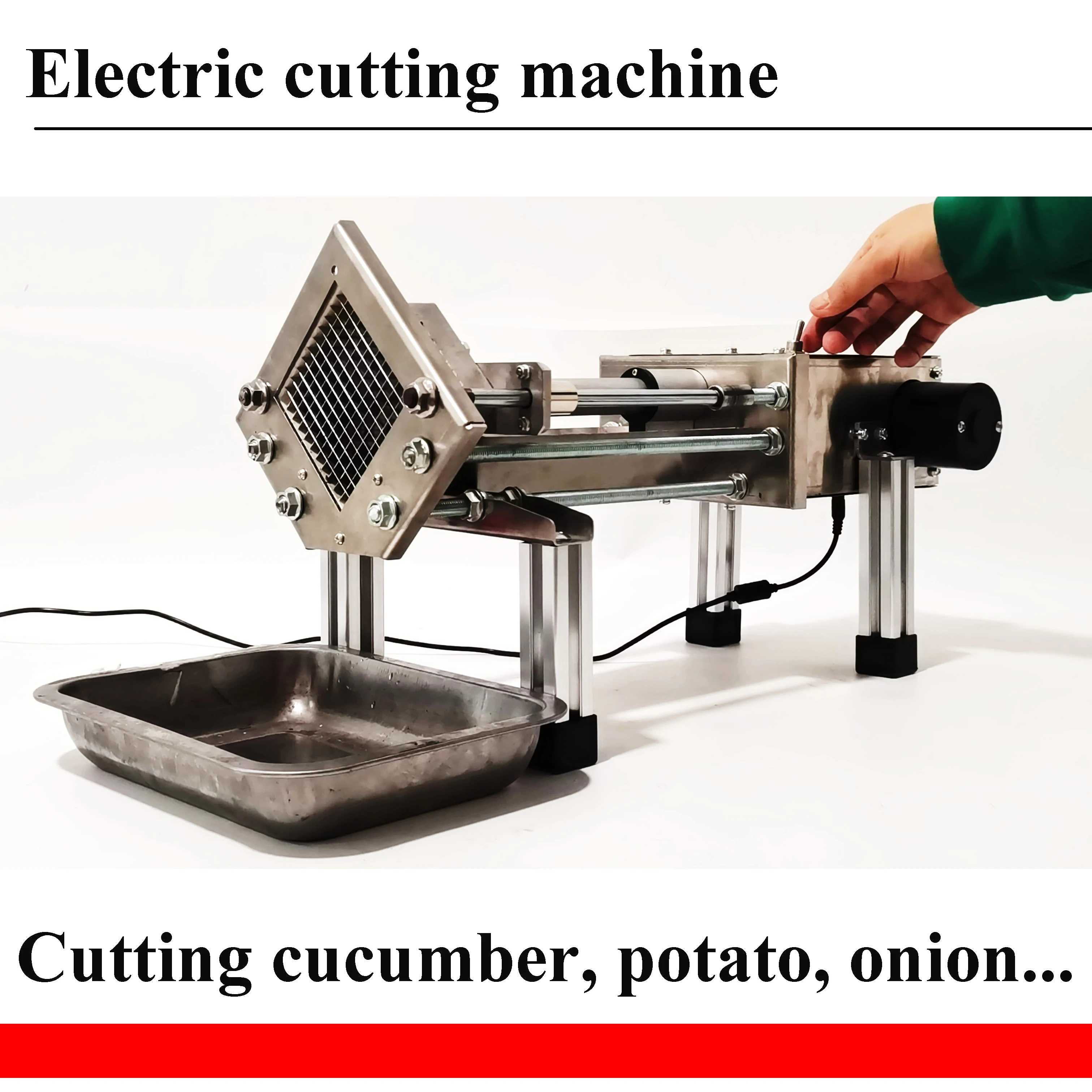 8mm 10mm 12mm 15mm Vegetable Cutting Machine Electric Potato Chips Cutter 110V 220V