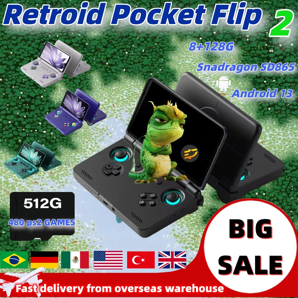 Retroid ポケットフリップ 2 レトロハンドヘルドゲームコンソール 