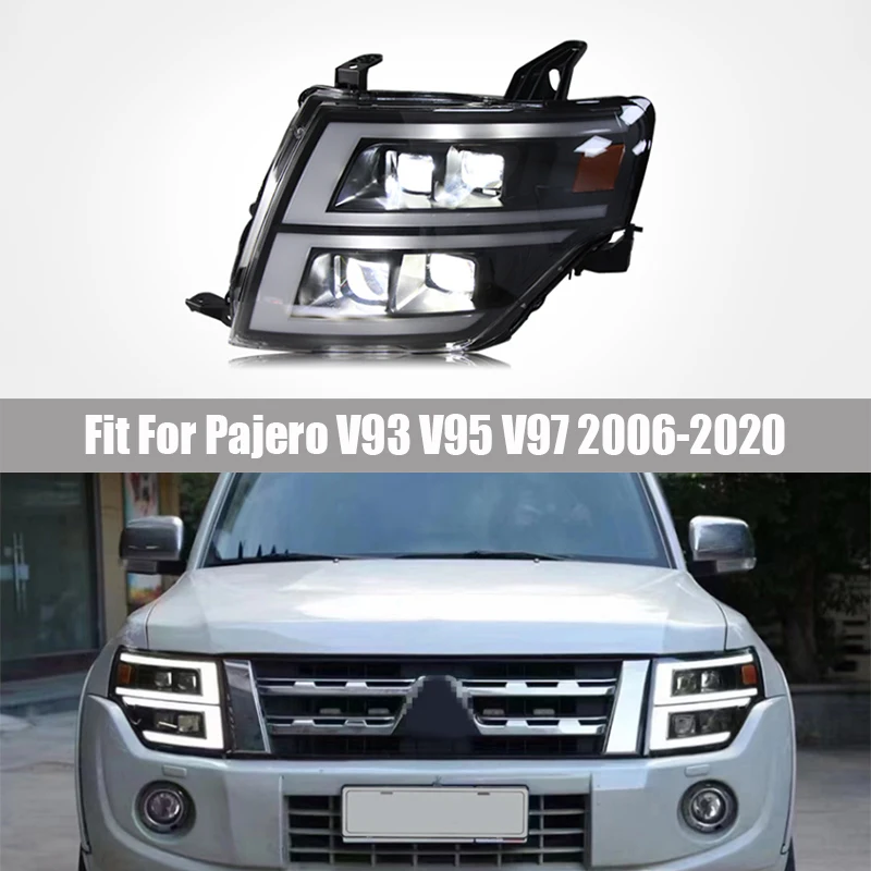 

Headlamp Assembly Suitable for Mitsubishi Pajero V97 V95 V93 2005 - 2020 Modified LED Daytime Running Light Water Turn Signal