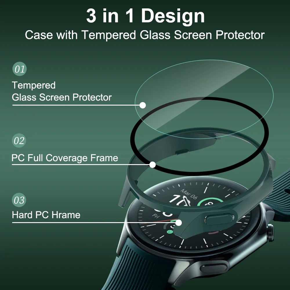 OnePlus Watch 2 OPPO Watch X Smartwatch Screen Protector Case Bumper Cover Accessories