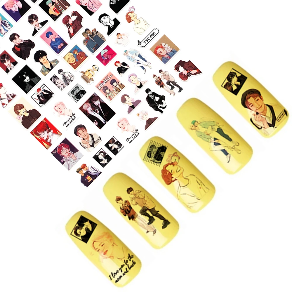

TSC-036 TSC-365 South Korea's pure handsome guy 3D Back glue Nail decal Nail sticker Nail decoration Nail art Nail ornament
