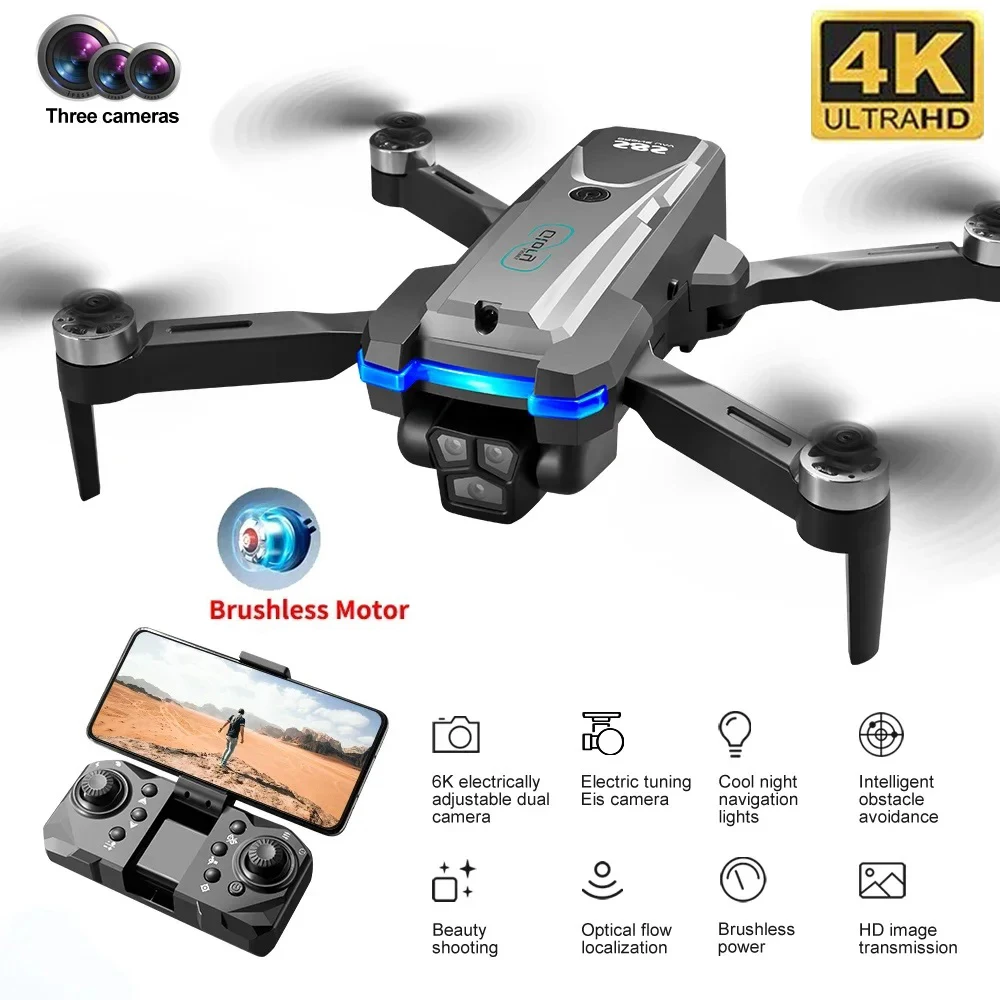 S8S-RC-Drone-2-4G-WIFI-FPV-with-4K-Three-HD-Camera-Profesional ...