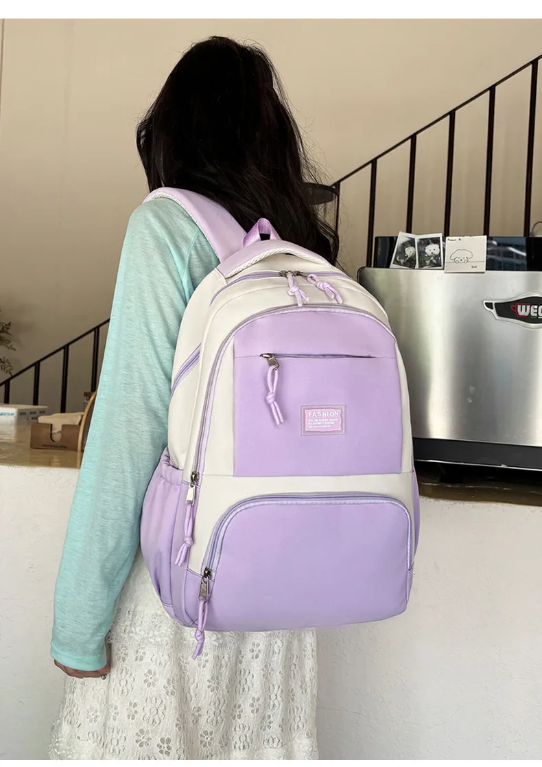 2026 neueste Große Kapazität Student Rucksack Unisex Einfache Laptop Tasche Nylon Rucksack Für Studenten Verdicken Doppel Schulter Taschen – Detail 18