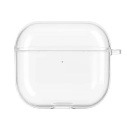 Transparent Frosted Earphone Case - Soft TPU Protective Cover with Hook Strap Accessories - AirPods 4 (With lugs)