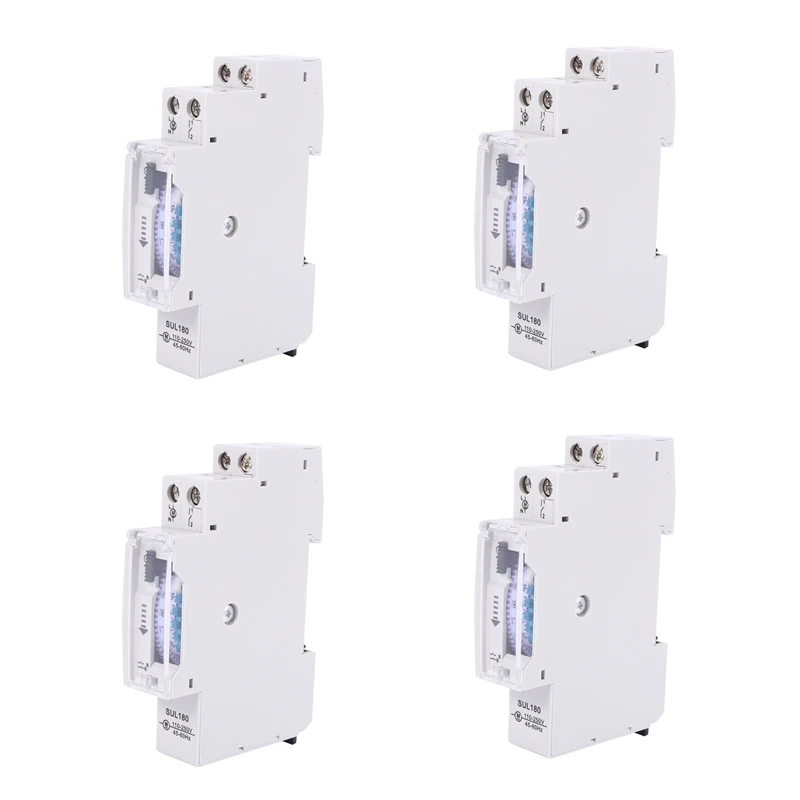 

Hot 4X SUL180A 15 Minutes Mechanical Timer 24 Hours Programmable Din Rail Timer Time Switch Relay Measurement Analysis