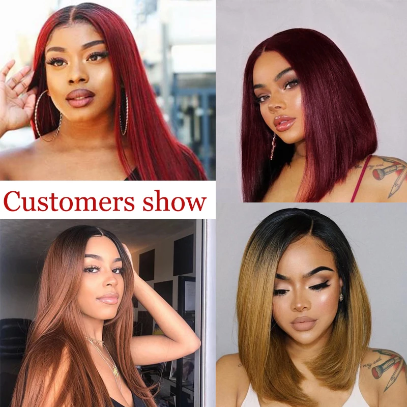 Brazilian Straight Human Hair Bundles 1B 99J/Burgundy Red Ombre Human Hair Weave Bundles Remy Extension 1/3/4 PCS human hair extensions human hair bundles human hair bulk