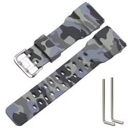 Durable Resin Strap for Men's Sports Waterproof Watch (Camouflage grey)