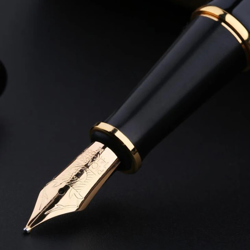 Picasso 89 14K Gold Nib Metal High Grade Fountain Pen Fine Nib Black Collection Writing Gift Pen W/Original Box Supplies