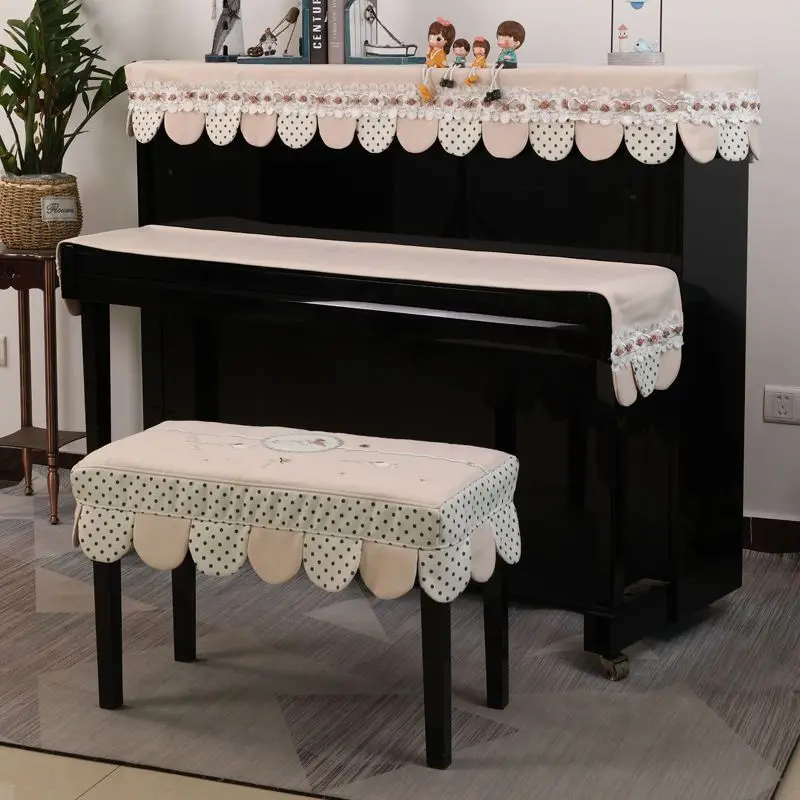 Creative American Piano Dustproof Cover Full Cover Electric Piano Top Half DustCover Cute Cartoon LH257