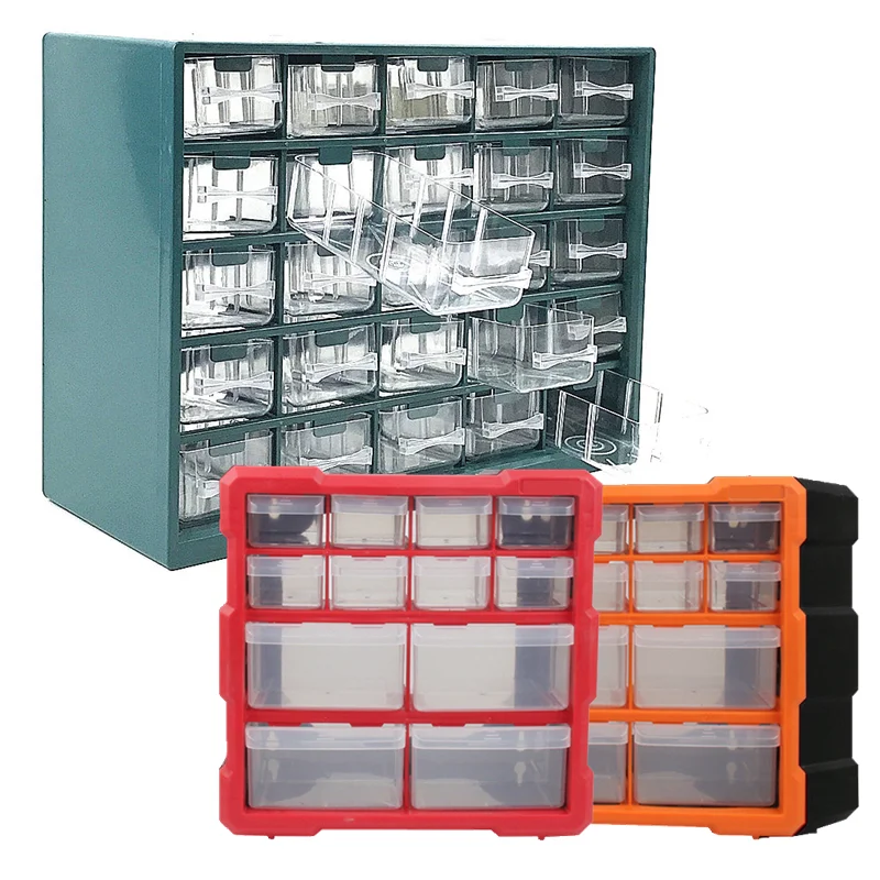 Caja de herramientas Caja de componentes Piezas de plástico de tornillos  transparentes dos Caja de a Baoblaze organizador de hardware