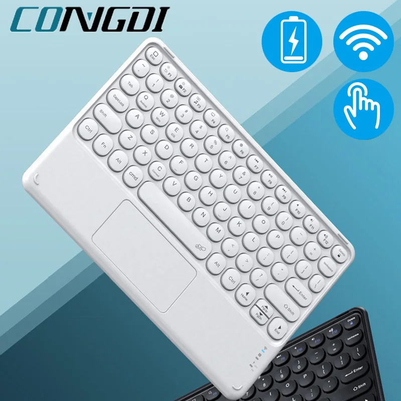 Wireless Keyboard Rechargeable Gaming Keyboard Touchpad Bluetooth-compatible Keypads for Phone Samaung PC Tablet iPad Keyboards bluetooth keyboard