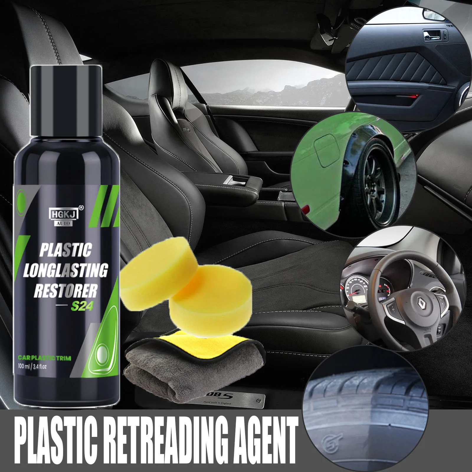 CarCarePlasticRenovatorCoatingforAutoPlasticRubberRepairClean